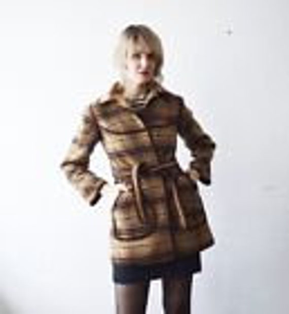 60's 70's Pure Wool Belted Coat