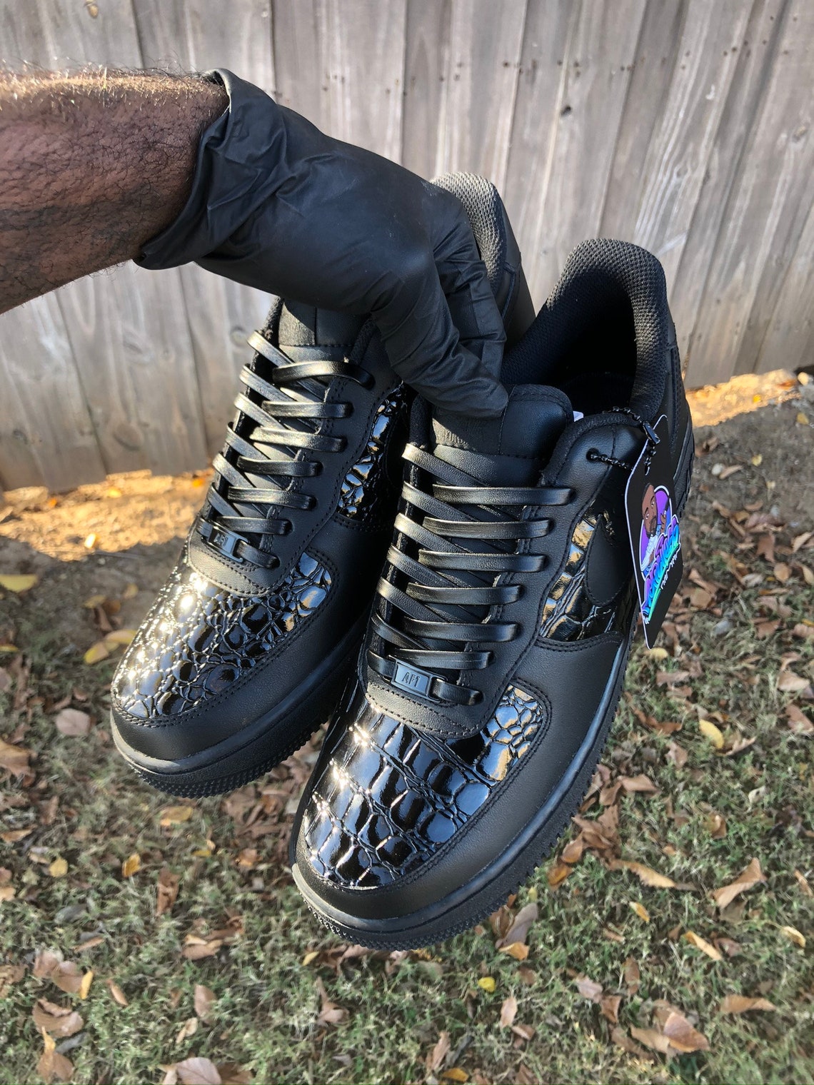 air force 1 crocodile white