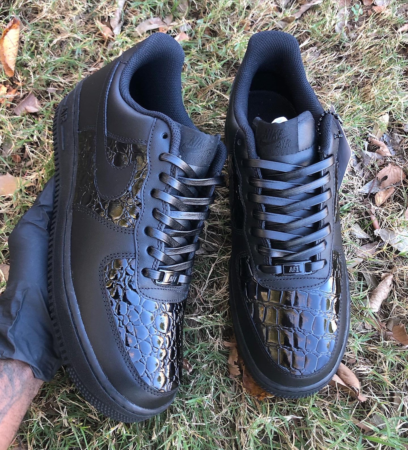 air force 1 crocodile white