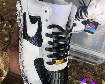 Custom Crocodile Air Force 1 - witte crocodon