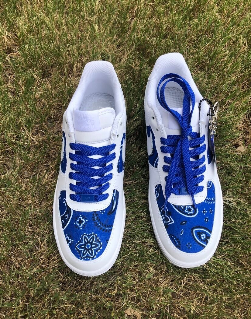 Indianapolis Colts Blue Splat Custom Nike Air Max Shoes White - Bandana  Fever