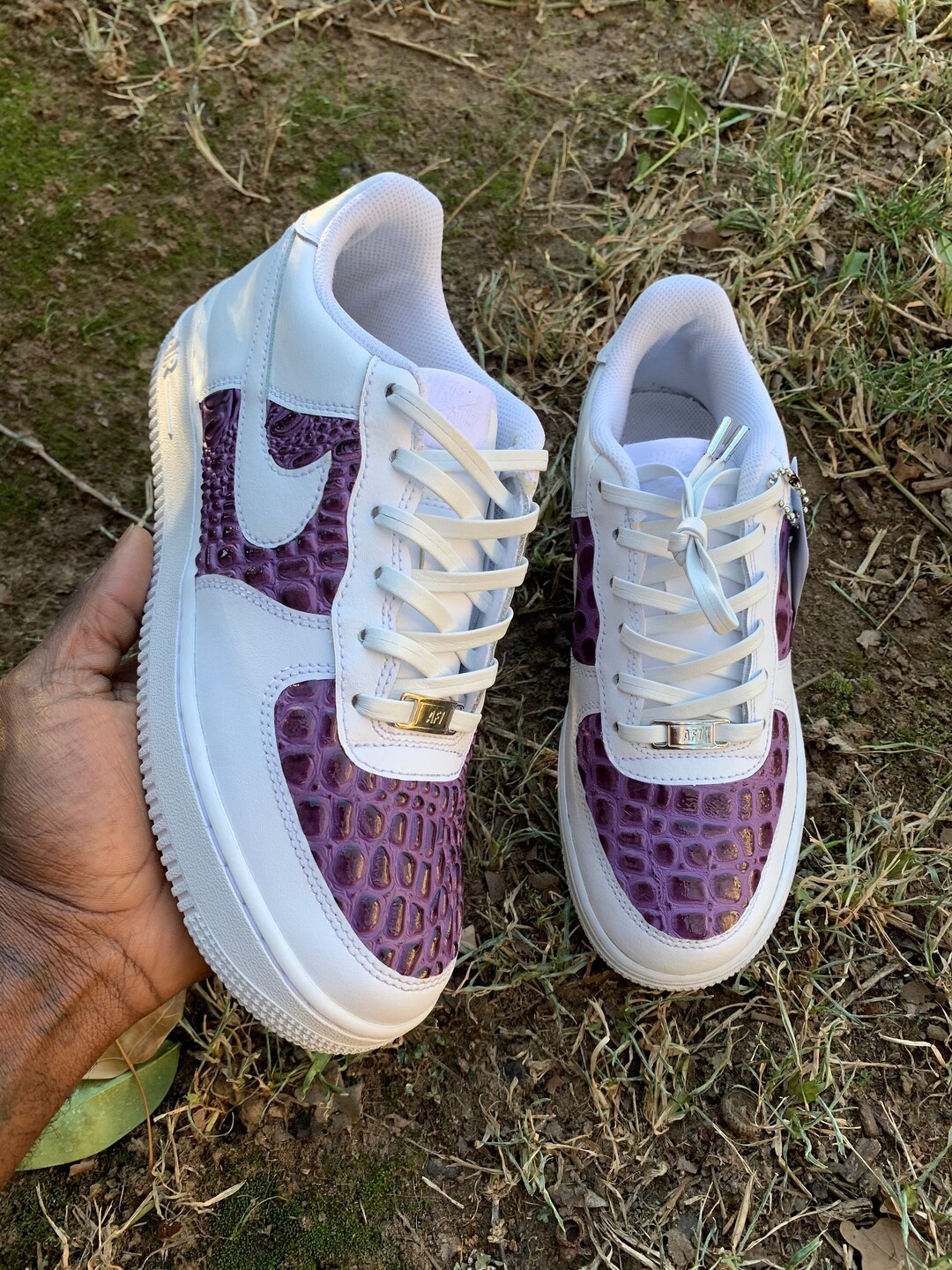 air force 1 crocodile white