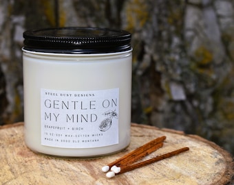 Gentle On My Mind, Grapefruit, Sage, Outlaw Candles, Montana Made