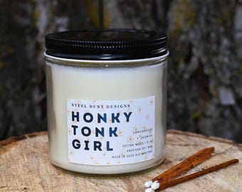 Honky Tonk Girl, Lemongrass, Jasmine, Outlaw Candles, Montana Made