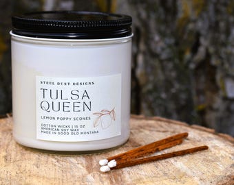 Lemon Poppyseed Soy Candle: Tulsa Queen Bakery Scent
