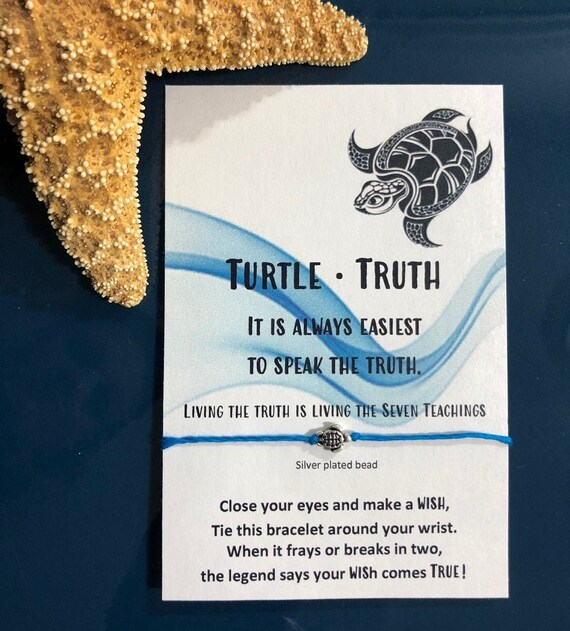 Sea Turtle Wish Bracelet Indigenous Seven Teachings - Etsy Sea Turtle Wish Bracelet Indigenous Seven Teachings - Etsy