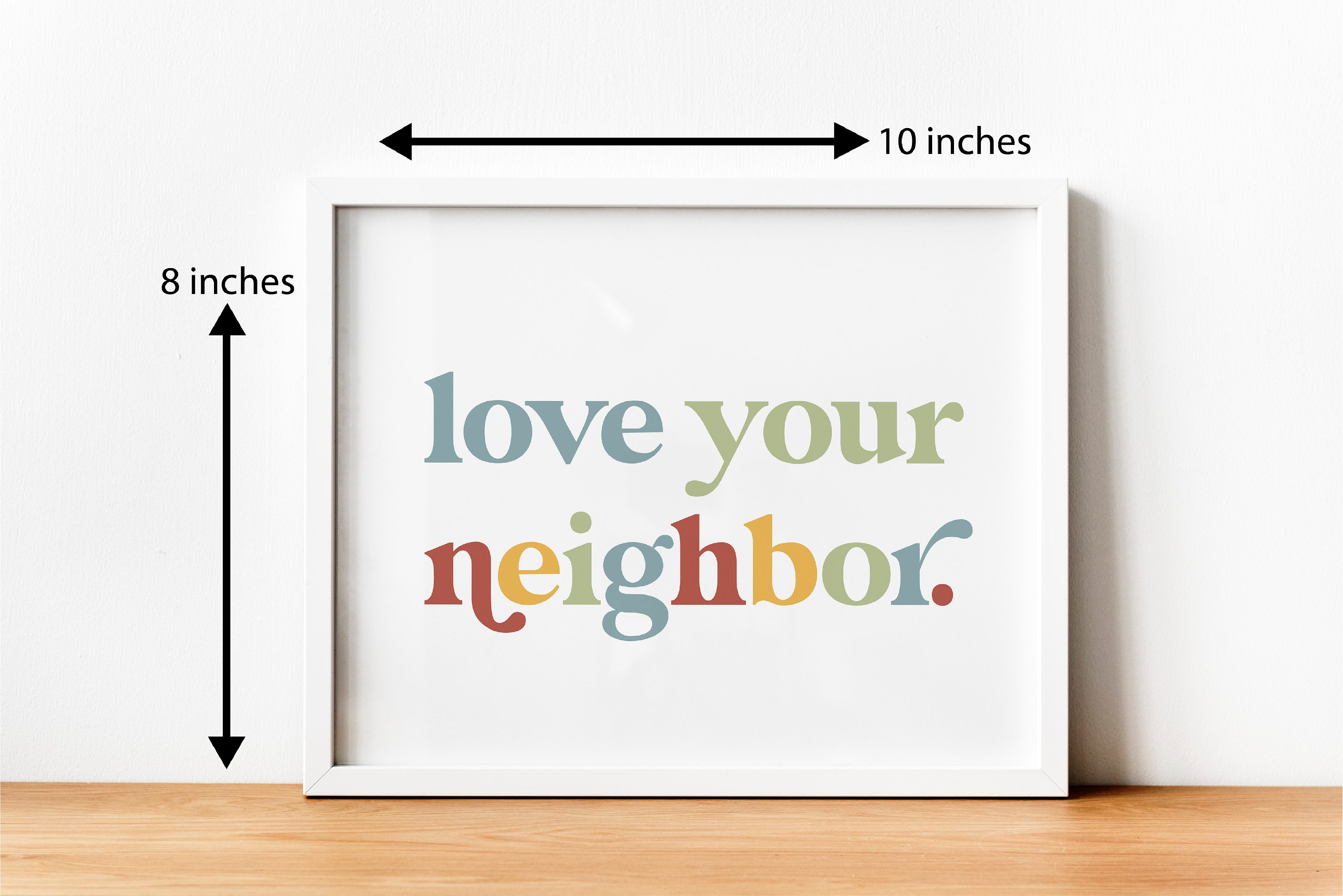 Love your neighbor Wall Poster Etsy