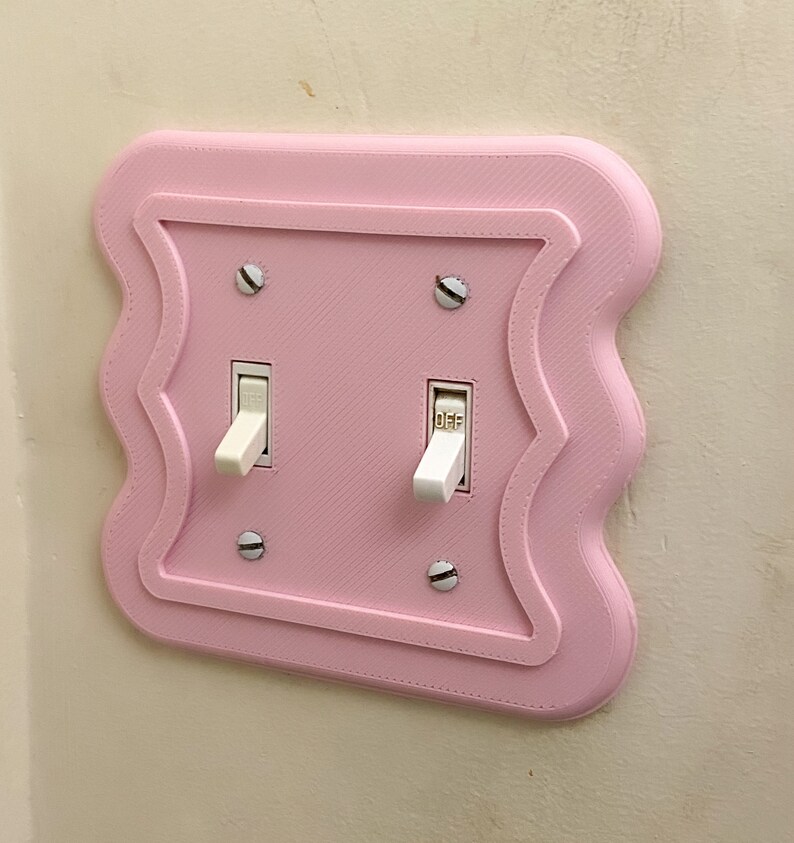 Squiggly Light Switch Cover 2 Toggles Etsy