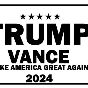 Trump, Vance, Trump Vance, bumper sticker, 2024, vinyl sticker, decal Trump Vance, Trump Vance vinyl decal