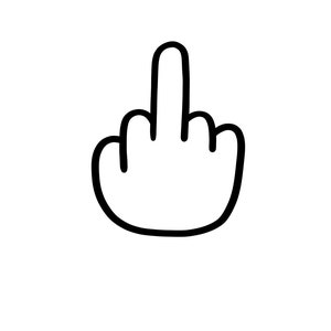 Middle Finger, Decal, Sticker, funny, gag gift, vinyl sticker,