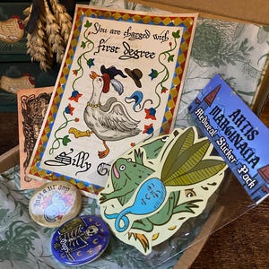 Medieval Art Gift Set - Badges, Stickers and Mini Print