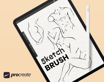 Procreate Sketch Brush: Smooth Lineart, iPad Drawing (Digital Download)