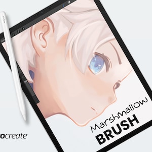 Marshmallow Brush - Schets penceel voor procreate, pencelen voor iPad, gladde brush, voor digitale tekeningen