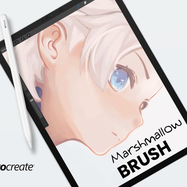 Marshmallow Brush - Pinceau à croquis pour procréer et procréer des rêves, pinceaux pour iPad, pinceau super lisse, pour le dessin numérique