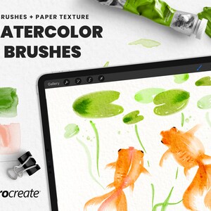 Watercolor Brushes, Brush for Procreate, Watercolor Kit, Procreate Tools