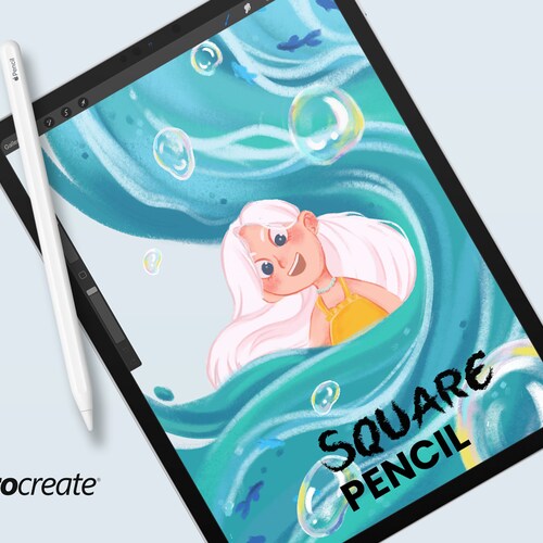 Square Pencil Sketch Brush for Procreate Brushes for Ipad Etsy