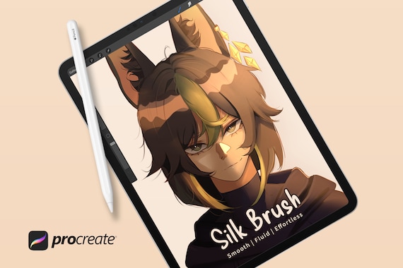 Silk Brush for Procreate: Smooth Digital Drawing (Digital Download)