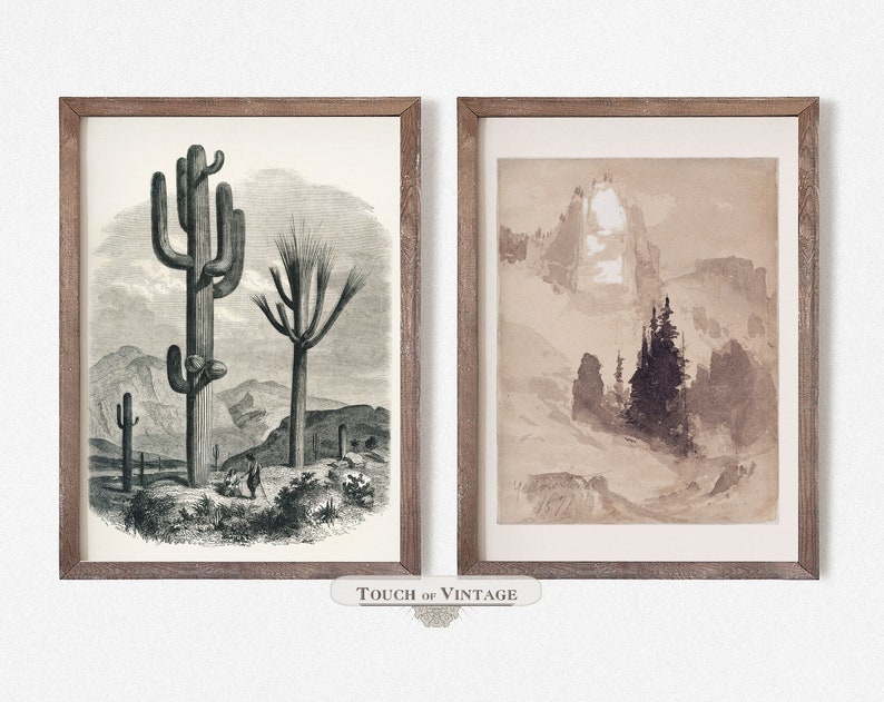 Vintage Southwestern Gallery wall set of 10 prints, American country decor, printable rustic ranch wall art, digital download S014 image 5