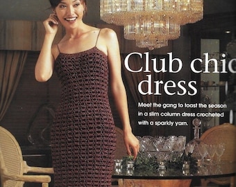 Crochet Slip Dress Pattern "Club chic dress"