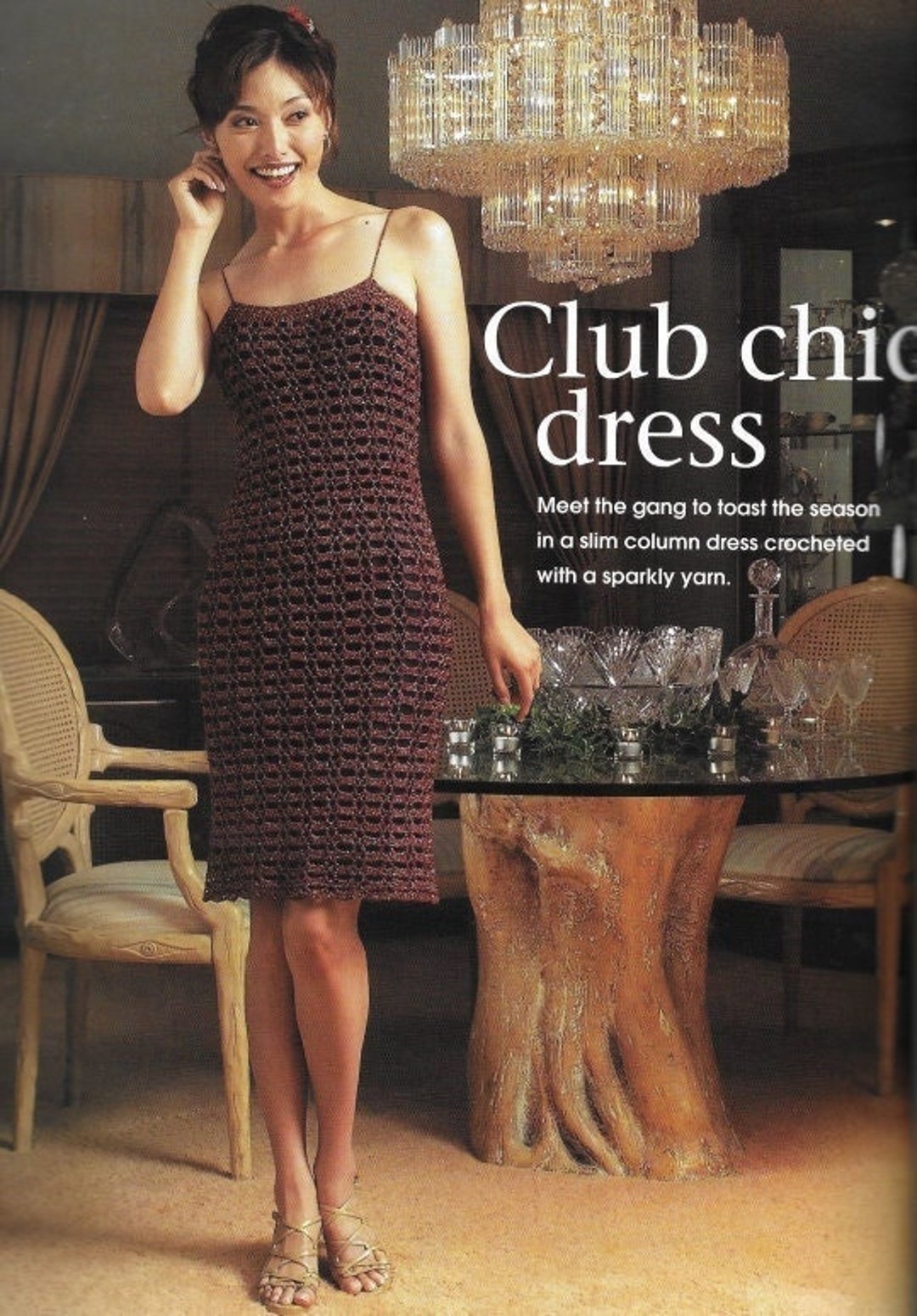 Crochet Slip Dress Pattern club Chic Dress (Instant Download) Etsy