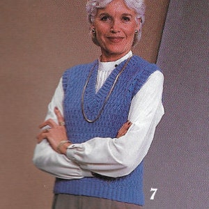 Vintage Crochet Sweater Vest Pattern (1984)