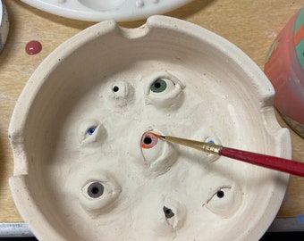 All-Seeing Eyes artisan ceramic connector bead
