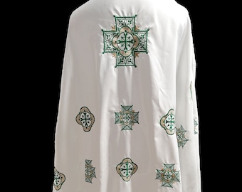 Greek Orthodox Fabric, Machine Embroidery, Available in Deacon, Priest and Arch Priest Style