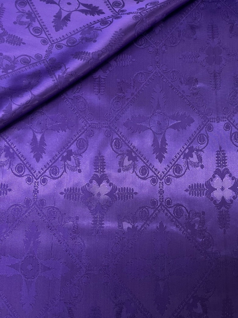 Non-metallic Liturgical Brocade Fabric | Church Jacquard Textile ...