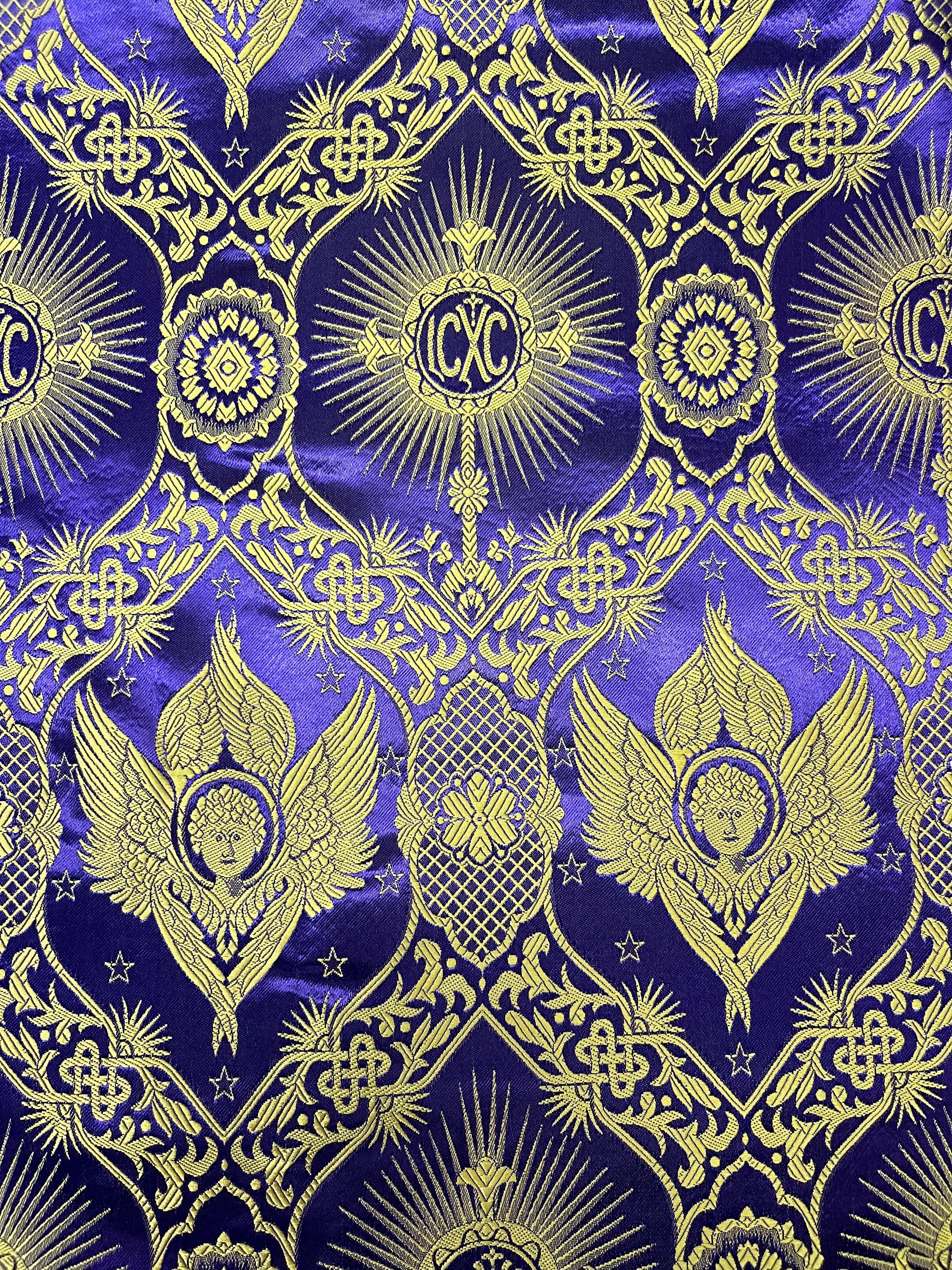 Non-metallic Liturgical Fabric | Angel Brocade Church Textile ...