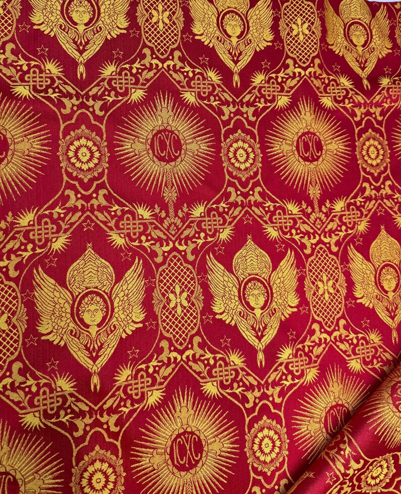 Non-metallic Liturgical Fabric | Angel Brocade Church Textile ...