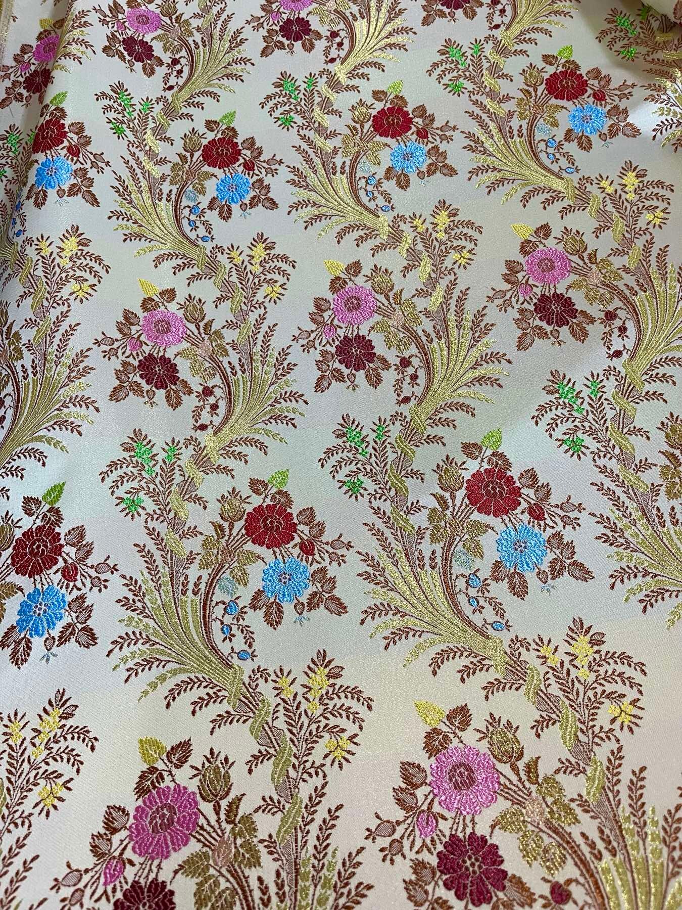 Metallic Brocade, Floral Brocade, Church Fabrics, Liturgical Fabric