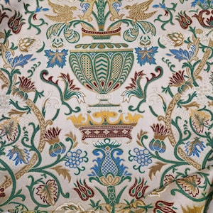260cm (102&#39;&#39;) wide, Metallic Liturgical Fabric, Church Fabrics, Vestments, Greek Brocade, Brocade, Liturgical Fabric