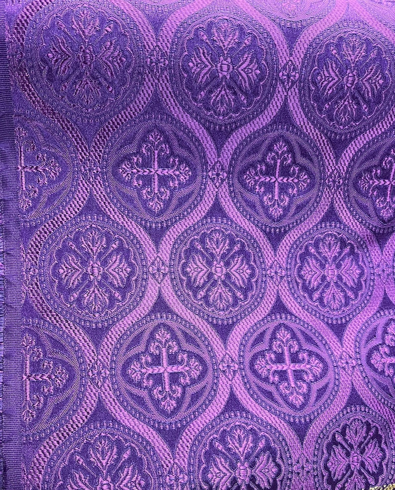 Non-metallic Liturgical Brocade Fabric | Church Jacquard Textile ...