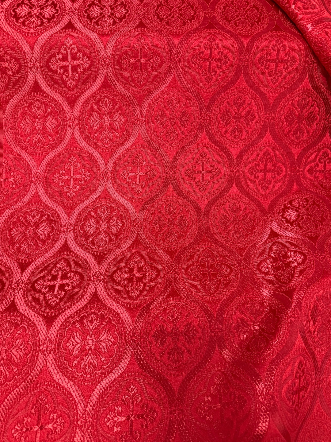 Non-metallic Liturgical Brocade Fabric | Church Jacquard Textile ...