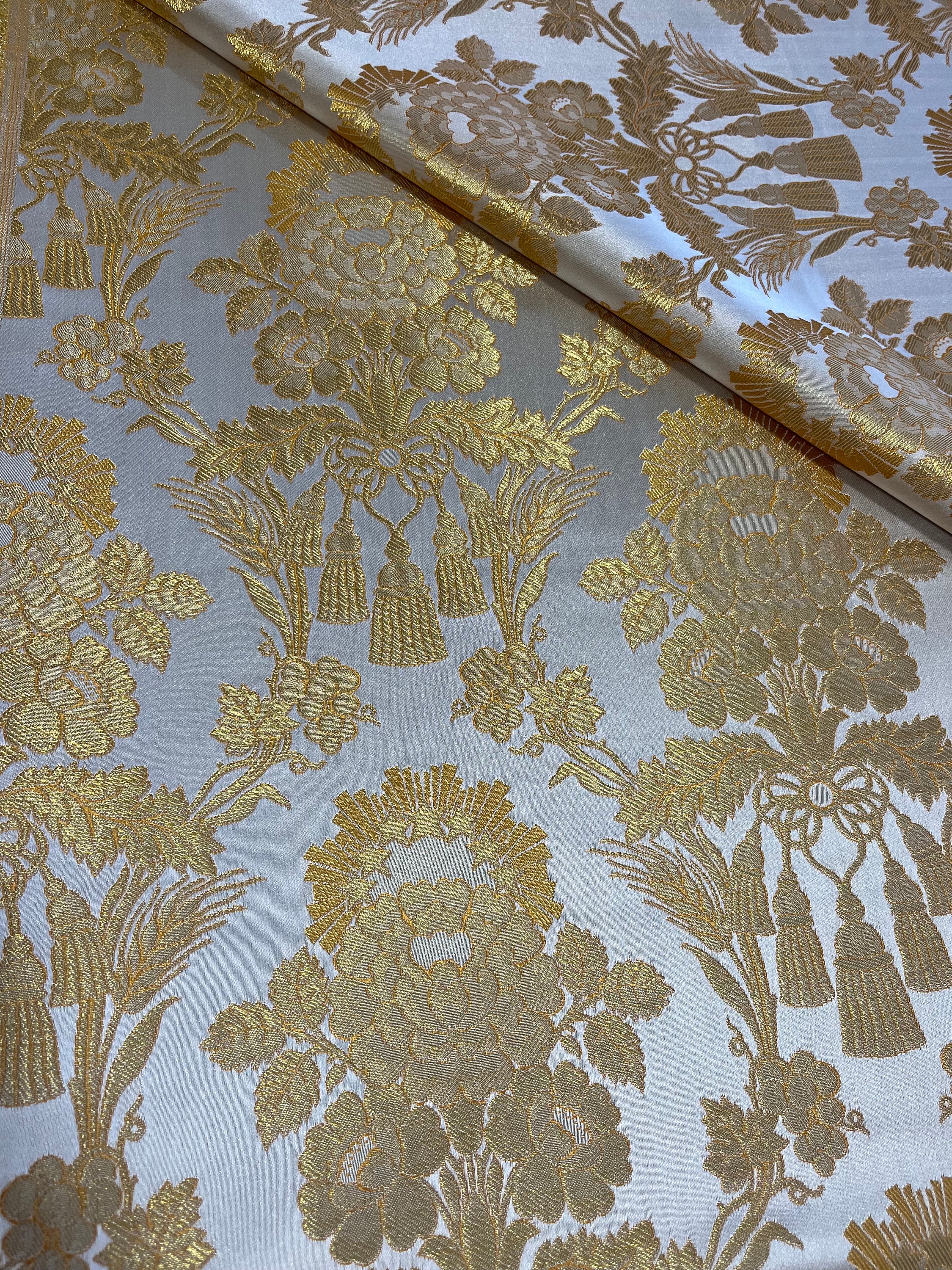 Metallic Fabric, Clerical Brocade, Church Fabrics, Liturgical Fabric, Vestments