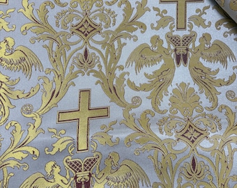 Liturgical Fabrics, Metallic Brocade, Church Fabrics, Angel Fabric, Vestments