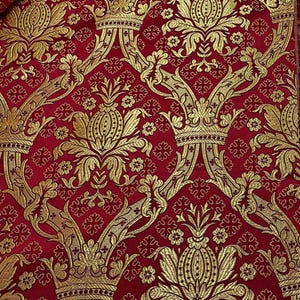Metallic Brocade, Clerical Brocade, Church Fabrics, Garments, Vestments