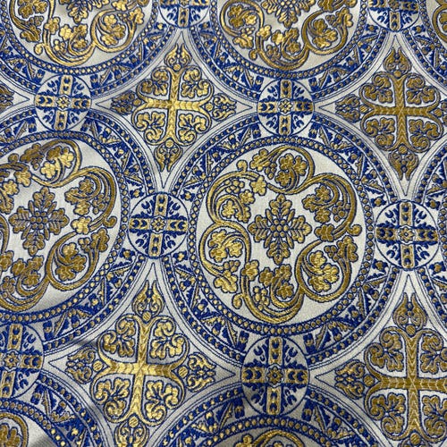 Tecido brocado litúrgico não metálico | Jacquard para igrejas | Tecido para vestes ortodoxas e católicas | Artigos eclesiásticos | Fabricado na Grécia