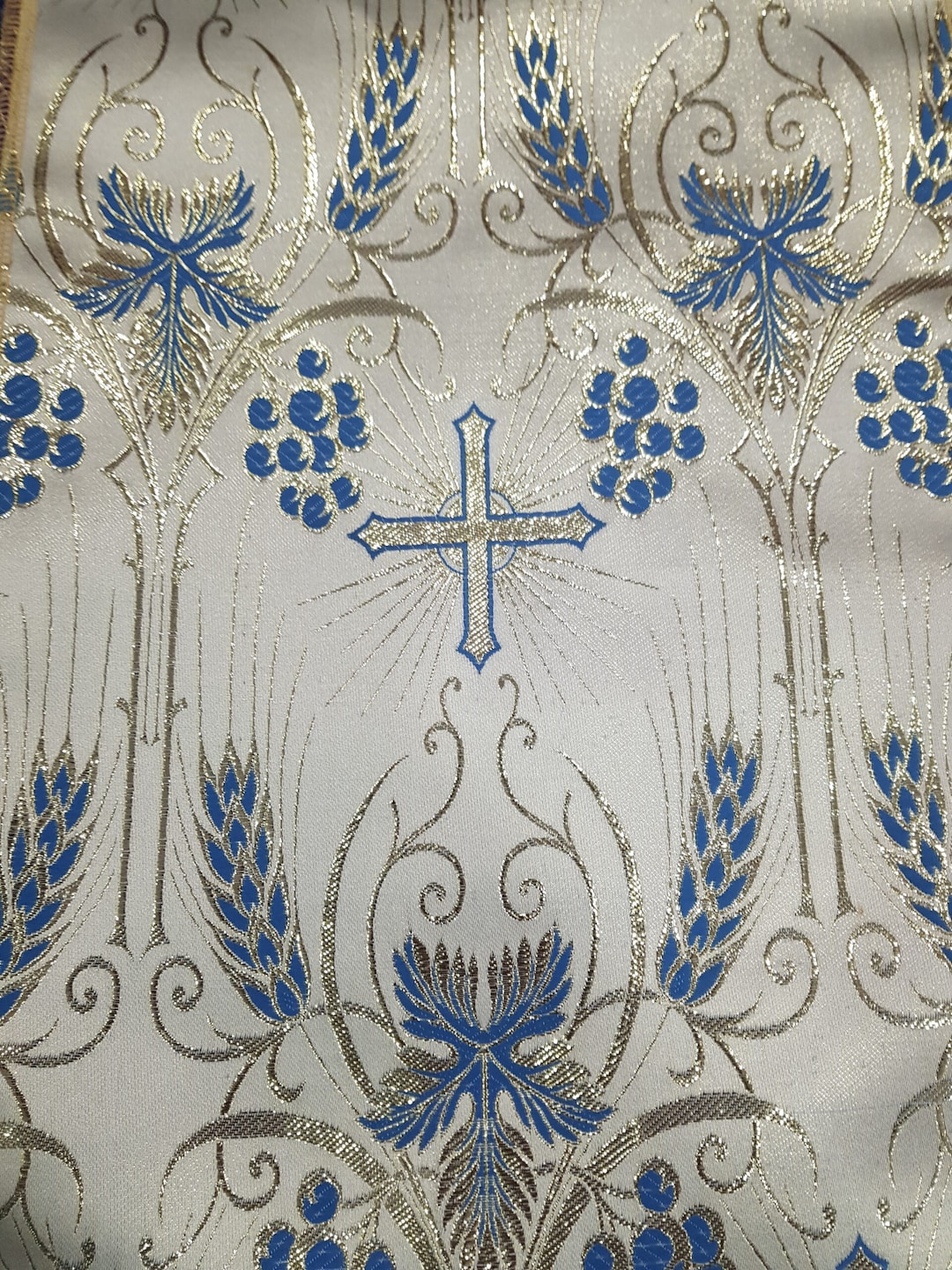 Metallic Lurex Liturgical Brocade Fabric | Catholic & Orthodox Church ...