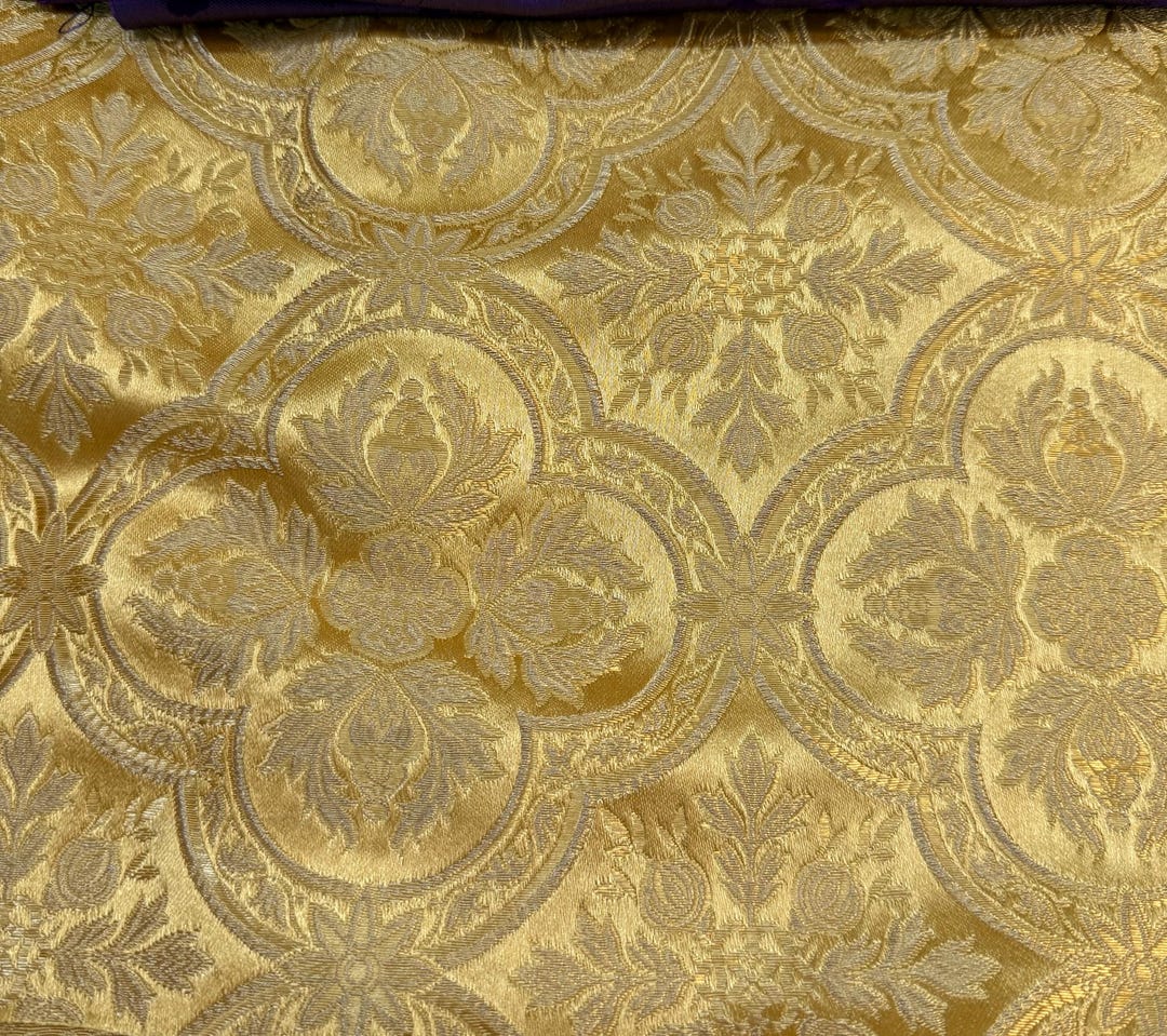 Metallic Liturgical Brocade Fabric – Greek Orthodox Church Vestment ...