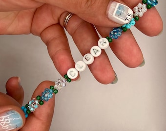 1989 Eras Inspired Seed Bead Flower Friendship Bracelet
