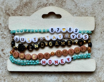 Engagement Stack – Taylor Swift Inspired Friendship Bracelets | Handmade Set of 5