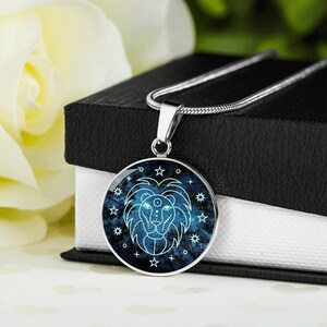 Sternzeichen Halskette  Löwe Geborene | Geschenk Muttertag personalisierte Anhänger | Sternzeichen Anhänger | Sternbild Kette