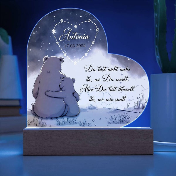 Remembrance Star Child, Personalized Star Child Keepsake, Mourning Light for Star Child Parents, Funeral Gift Forever in our hearts