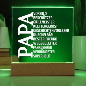 Geburtstagsgeschenk Papa mit LED, Vatertagsgeschenk Bester Papa Weihnachtsgeschenk, Geschenk Ehemann Vater, Geburtstagswunsch Papa