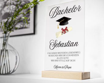 Personalized Bachelor's degree gift, graduate acrylic painting, Master's degree, graduation gift, graduation party decoration, high school congratulations
