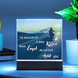 Motorrad Geschenkidee: Schutzengel auf der Straße, emotionales Geschenk für Biker, Geschenk zum Motorradführerschein, Geschenk für Enkel