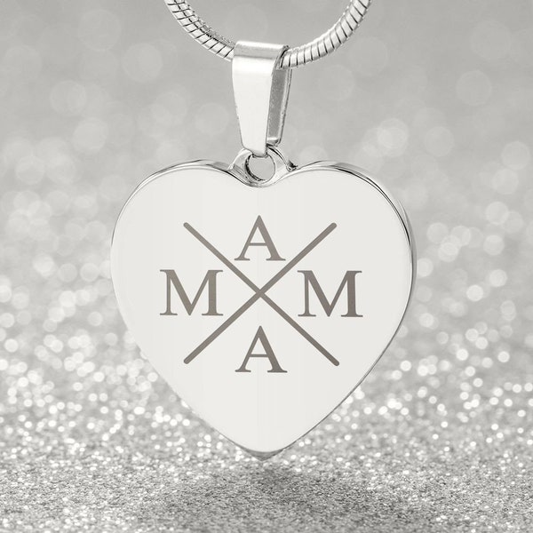 Collier maman avec gravure pour annoncer grossesse ou chaîne cadeau fête des mères, Maman est la meilleure, cadeau personnel fête des mères