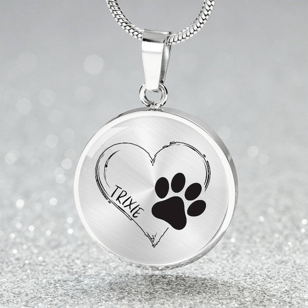 Hundepfote Schmuck Geschenk für Hundebesitzer, coole Geschenkideen Hund Anhänger personalisiert, Halskette Hundepfote als Erinnerung Hund