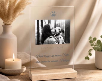 Dog Remembrance - Personalized Pet Memorial Plaque, Photo Pet Remembrance Gift, Pet Loss Keepsake, Dog Memorial
